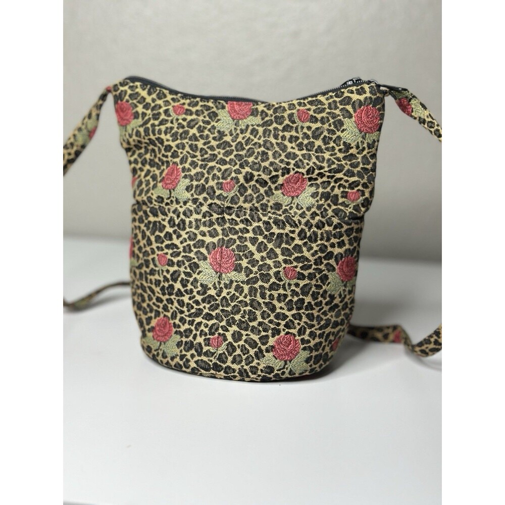 Studio Sauvageau Rose Leopard Print Crossbody Bag